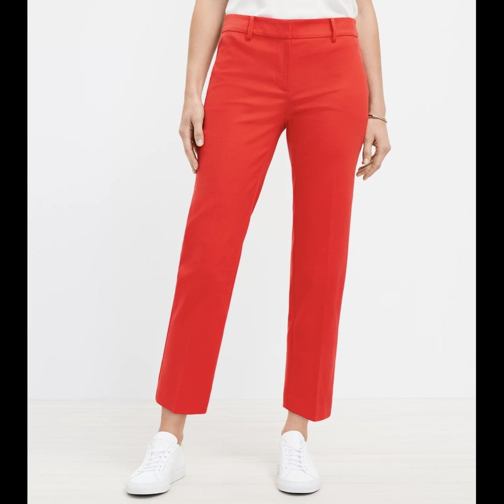 LOFT Riviera Slim Pants Rapture Red Sz. 10 NWT